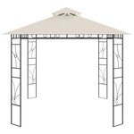 vidaXL Belvédère 4x3x2 7 m Crème 160 g/m²