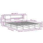 vidaXL Lit bibliothèque sans matelas blanc 200x200 cm bois massif