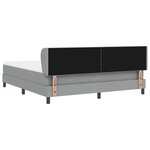 vidaXL Lit à ressorts avec matelas Gris clair 180 x 200 cm tissu