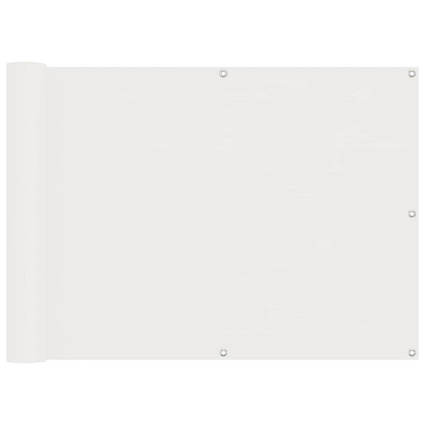 vidaXL Écran de balcon Blanc 75 x 200 cm Oxford alu enduit de PU