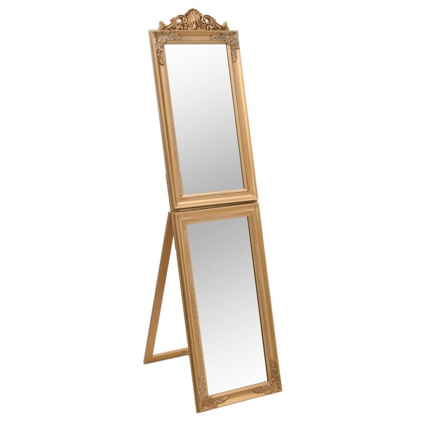 vidaXL Miroir sur pied Doré 45x180 cm