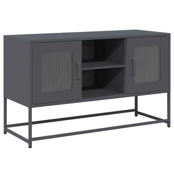 vidaXL Meuble TV anthracite 100 5x39x60 5 cm acier