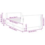 vidaXL Cadre de lit pour enfants avec tête de lit Gris clair 90x190 cm