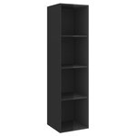Vidaxl ensemble de meuble tv 2 pièces noir brillant aggloméré