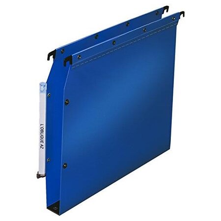 Pack 10 Dossiers suspendus polypro fun 330, fond 15mm bleu pour armoire L'OBLIQUE AZ