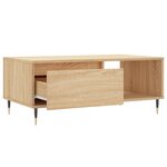 vidaXL Table basse Chêne sonoma 90x50x36 5 cm Bois d'ingénierie