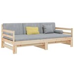 vidaXL Lit coulissant 2x(80x200) cm Bois de pin massif