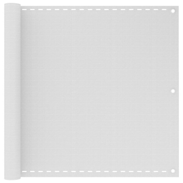 vidaXL Écran de balcon Blanc 90x500 cm PEHD