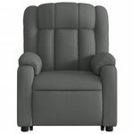 vidaXL Fauteuil inclinable Gris foncé Tissu
