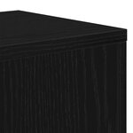 Ensemble de 3 tables d'appoint empilables en bois d'ingénierie noir
