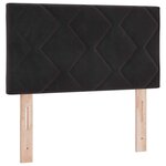 vidaXL Tête de lit Montage mural Géométrique Noir 80 cm Velours