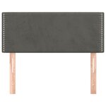 vidaXL Tête de lit Gris foncé 100x5x78/88 cm Velours
