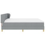 Lit Box Spring vidaXL avec Matelas Gris clair 200x200 cm en Tissu