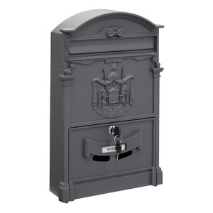 Boîte aux lettres style rétro - classique  Residencia D-2151/GA  Aluminium  Gris