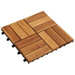 vidaXL Kit de tuiles de plancher en acacia 30 x 30 cm 30 Pièces