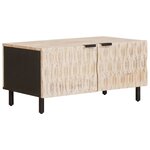 vidaXL Table basse Blanc 80 x 50 x 40 cm Bois de mangue massif