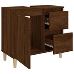vidaXL Armoire de bain chêne marron 65x33x60 cm bois d'ingénierie