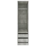 vidaXL Garde-robe avec tiroirs Gris béton 50x50x200 cm Bois ingénierie
