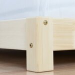 Lit double scandinave COMFY 180 x 200 blanc et naturel