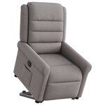 vidaXL Fauteuil inclinable électrique taupe tissu