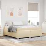 vidaXL Cadre de lit Crème 180 x 200 cm tissu