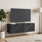 vidaXL Meuble TV mural Noir 98 x 31 x 30 cm Bois d'ingénierie