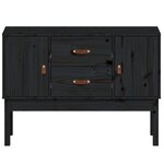 vidaXL Buffet Noir 110x40x78 cm Bois massif de pin