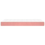 vidaXL Matelas de lit à ressorts ensachés rose 90x220x20 cm velours