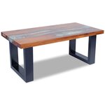 vidaXL Table basse Teck Résine 100x50 cm