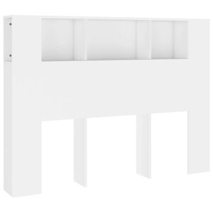 vidaXL Armoire de tête de lit Blanc 140x18 5x104 5 cm