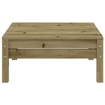 vidaXL Canapé de jardin 2 places avec repose-pieds bois pin imprégné