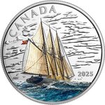 Pièce de monnaie en Argent 15 Dollars g 23.17 Millésime 2025 Tall Ships THREE-MASTED SCHOONER