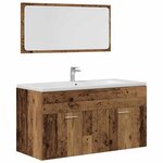 vidaXL Ensemble de meubles salle de bain 3 Pièces bois d'ingénierie
