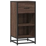 vidaXL Buffet chêne marron 35 5x35x76 cm bois d'ingénierie et métal