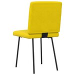 vidaXL Chaises à manger lot de 2 Jaune Velours
