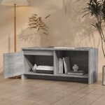 vidaXL Meuble TV sonoma gris 90x35x40 cm bois d'ingénierie