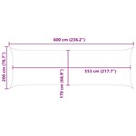 vidaXL Voile d'ombre 6 x 2 m Oxford enduit de PU