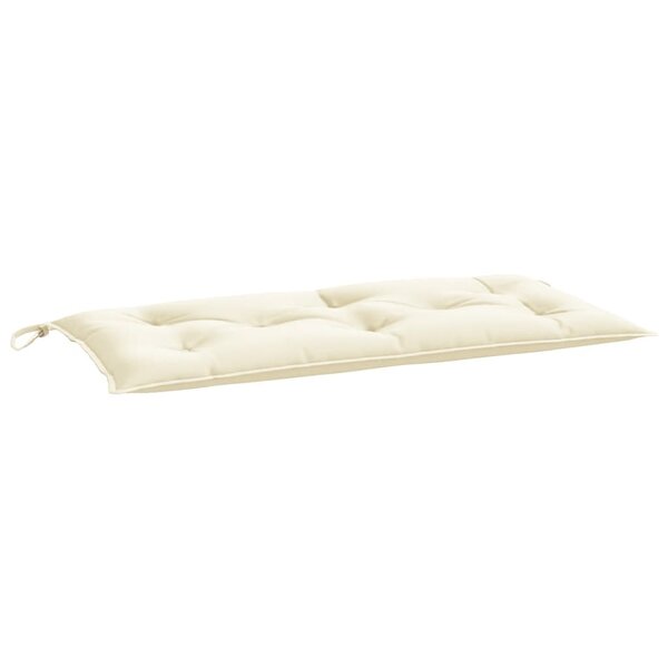 vidaXL Coussin de banc de jardin blanc crème 110x50x7 cm tissu oxford
