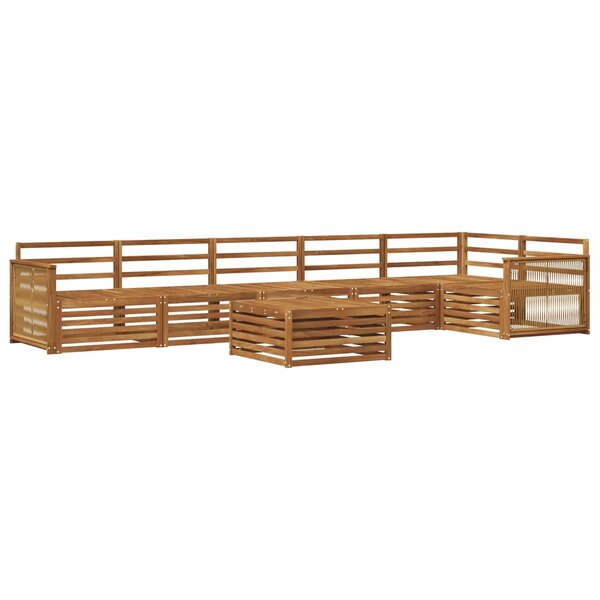 vidaXL Ensemble de canapés d'extérieur 7 pc Naturel