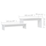 vidaXL Meuble TV Blanc 180x30x43 cm Aggloméré