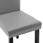 vidaXL Chaises à manger lot de 2 gris PVC