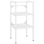 vidaXL Cadre de lavabo de salle de bain Blanc 40x38x83 cm Fer