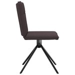 vidaXL Chaises à manger lot de 2 marron foncé tissu