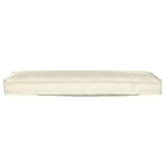 vidaXL Coussin pour banc de palette Crème 120 x 40 x 8 cm Tissu Oxford