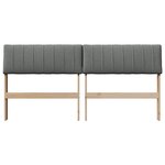 vidaXL Tête de lit capitonnée Gris foncé 160 cm Pin massif