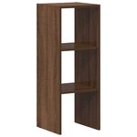vidaXL Bibliothèque empilable chêne marron 30x30x80 cm bois ingénierie