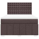 vidaXL Sommier à lattes de lit avec matelas Marron foncé 140x190 cm