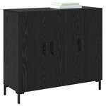 vidaXL Buffet Noir 90 x 34 x 80 cm Bois d'ingénierie