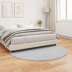 vidaXL Tapis en Fourrure Synthétique de Lapin Olite Gris Ø 160 cm