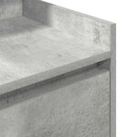 vidaXL Table de chevet avec 2 tiroirs gris béton 38x34x80 cm